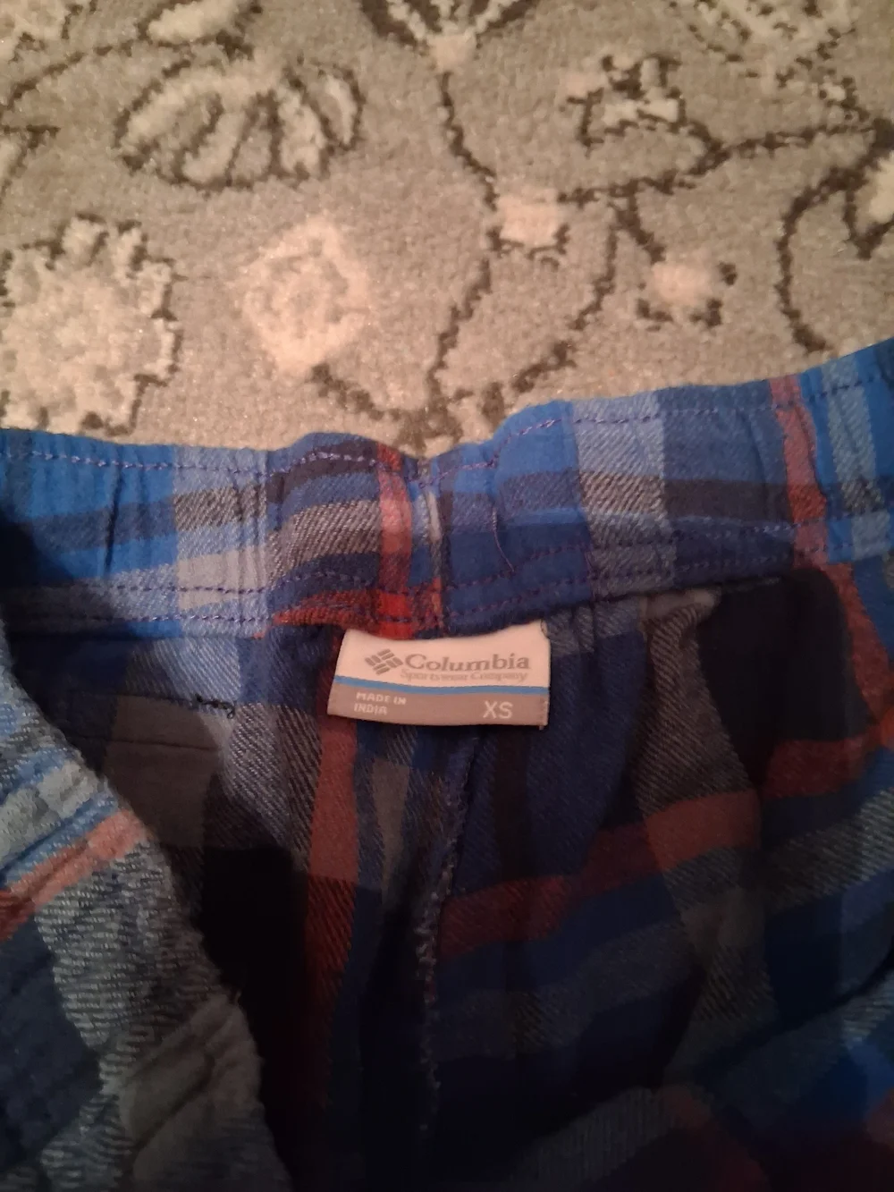 Columbia Boys' Blue Plaid Pajama Pants